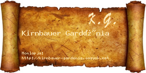 Kirnbauer Gardénia névjegykártya